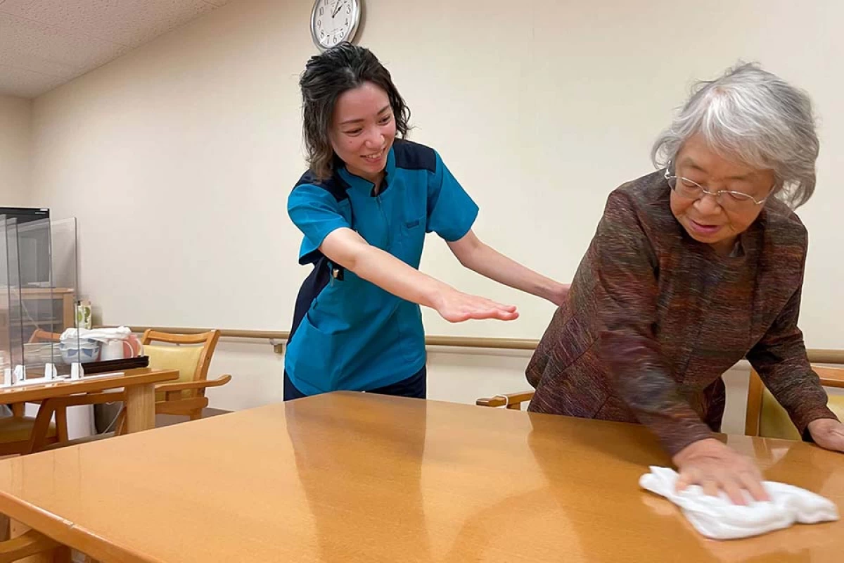 日常生活の中でトレーニングができるように支援をおこなっています