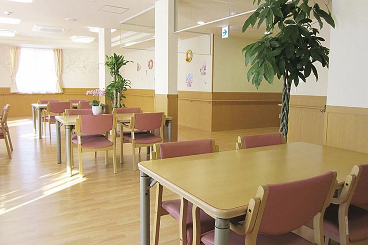 優しい日差しが差し込む食堂です