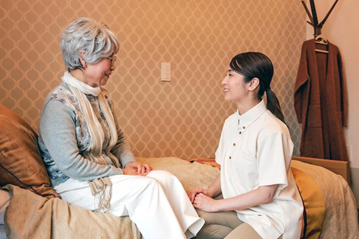 夜間・緊急時の対応も。24時間看護職員・サービススタッフを配置。