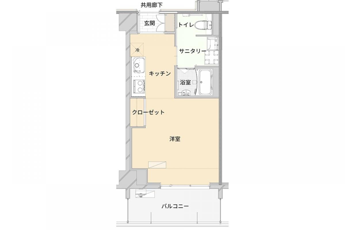 居室D・Fタイプ／80歳女性の場合の居室イメージ