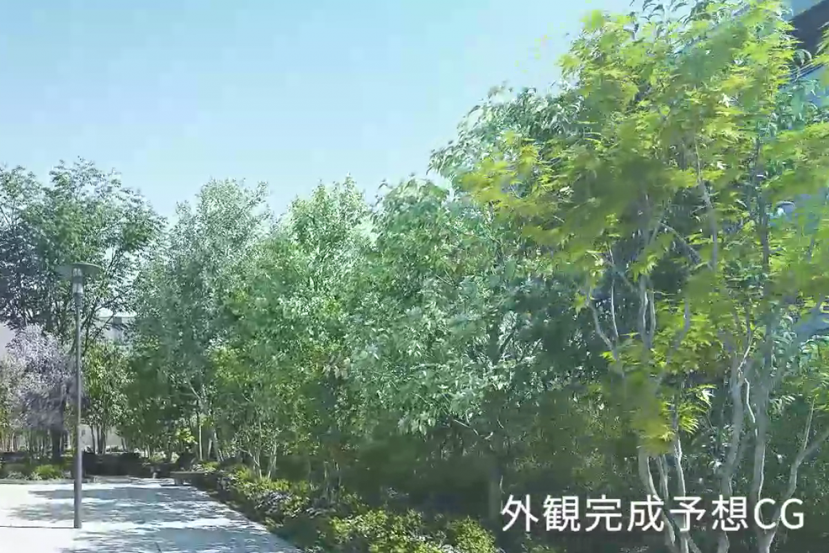 緑豊かな中庭