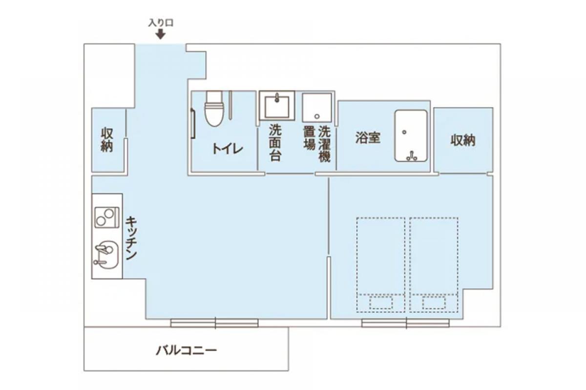 Dタイプ（下限）の居室イメージ