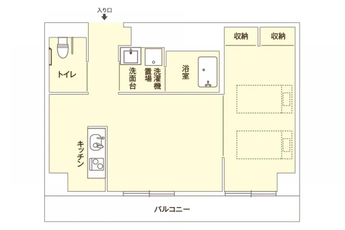 Eタイプ（上限）の居室イメージ
