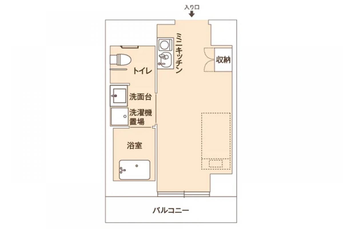 Bタイプ（下限）の居室イメージ