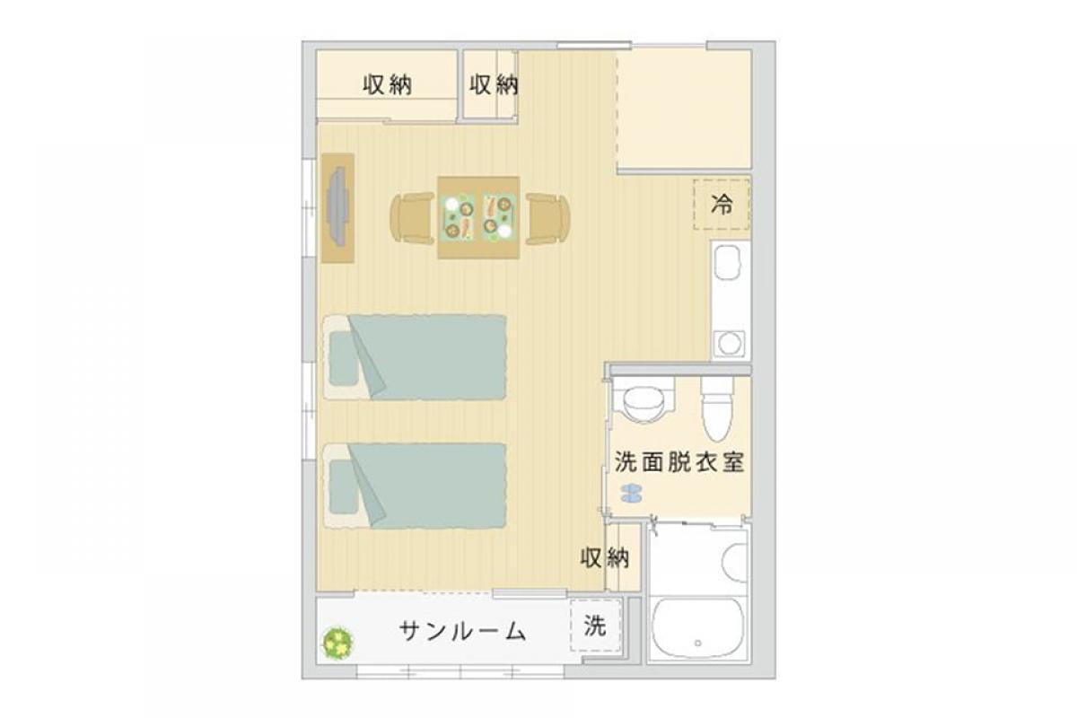 Aタイプの居室イメージ