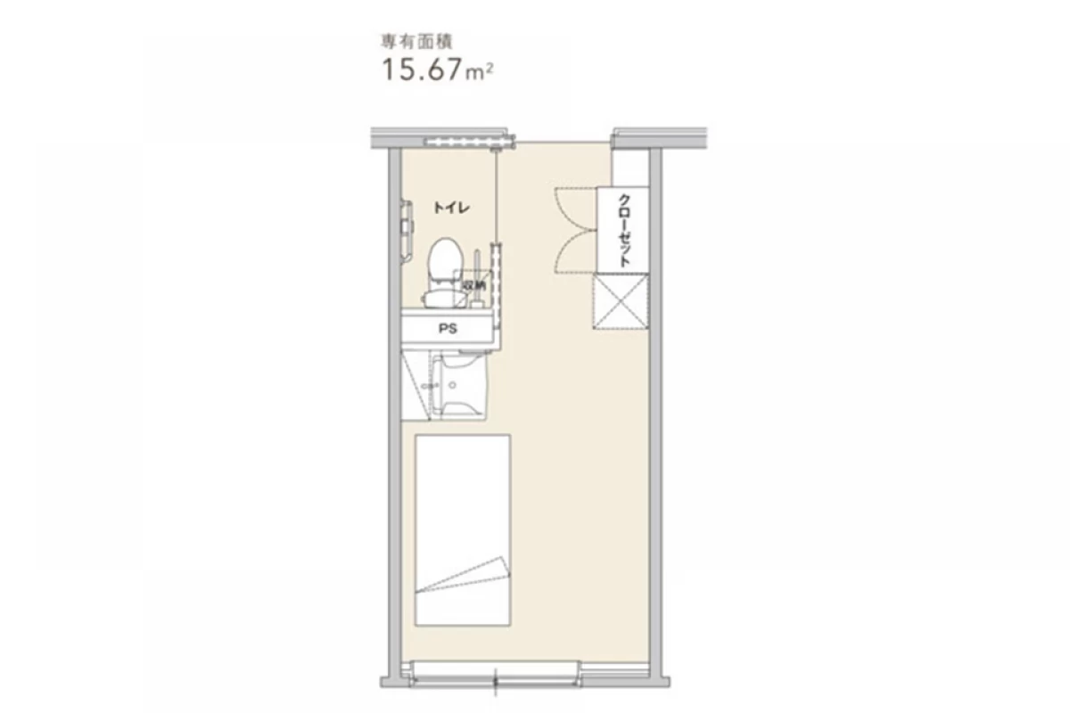 N居室／プランB（入居一時金設定方式）の居室イメージ