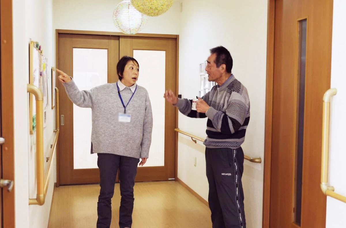 エントランスでは