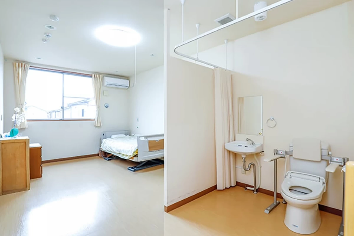 居室は全室個室。居室内トイレでプライバシーを確保